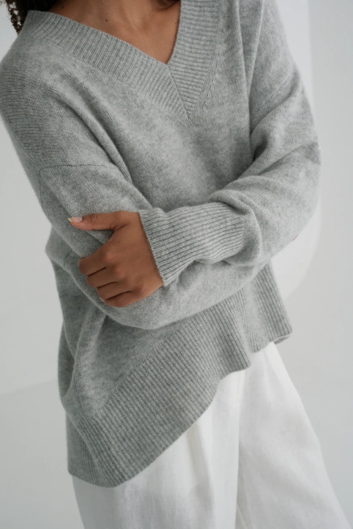 Cashmere Blend V-Neck Jumper