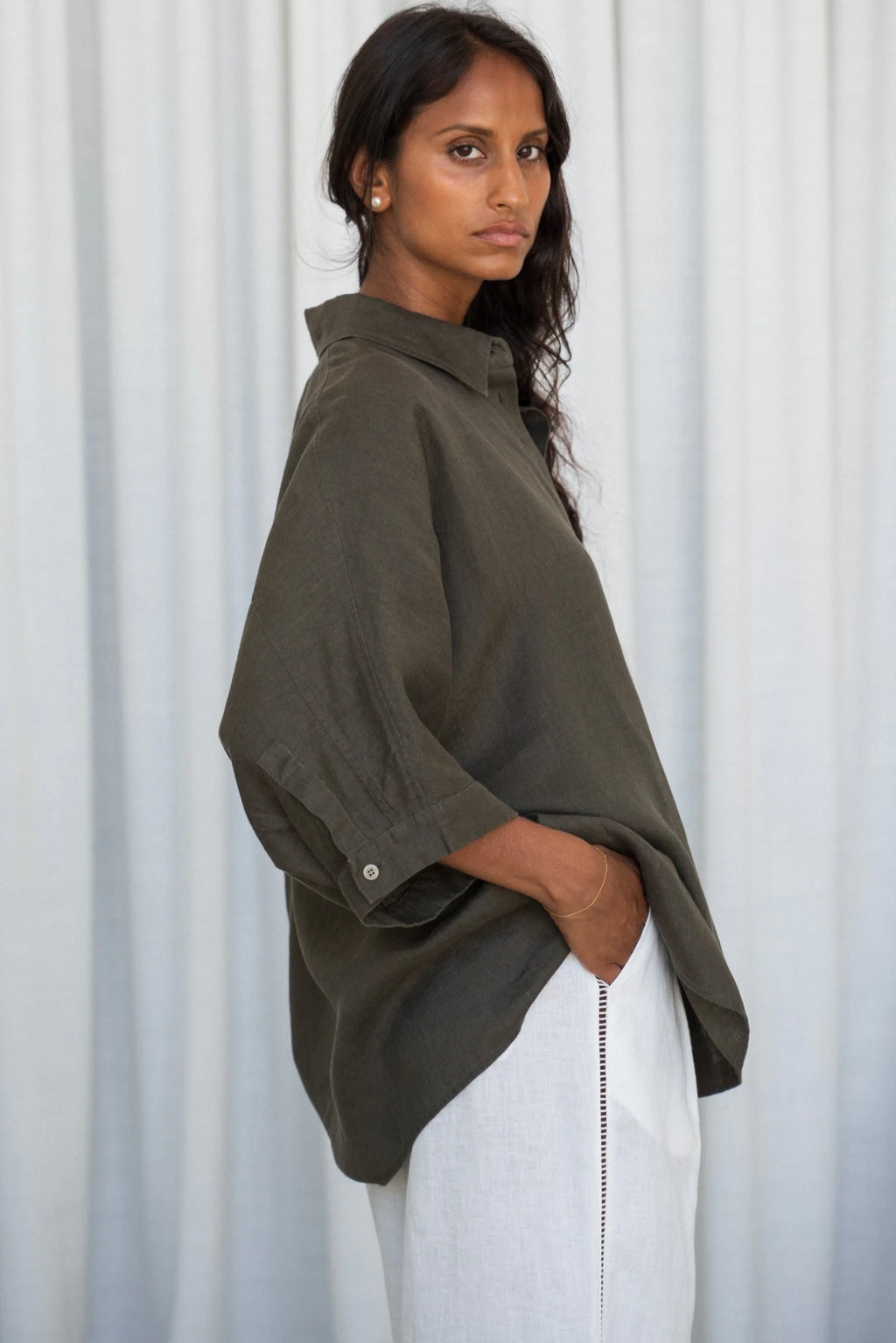 Oversized Short-Sleeve Shirt