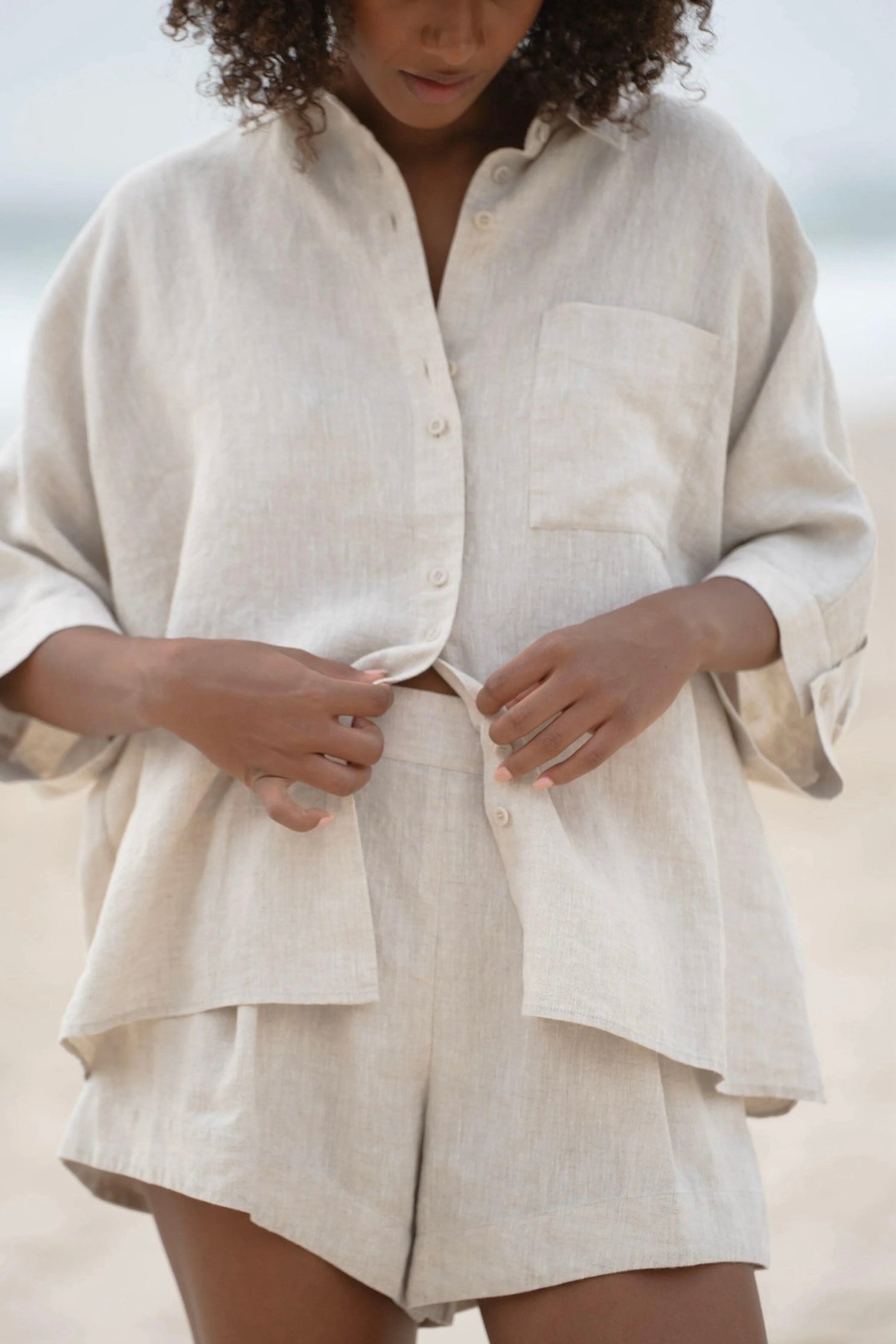 Oversized Short-Sleeve Shirt