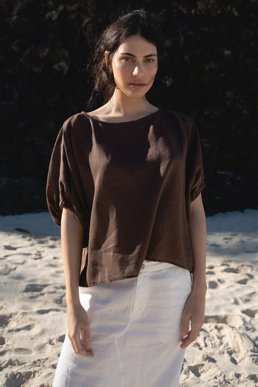 Relaxed Fit Natural Top