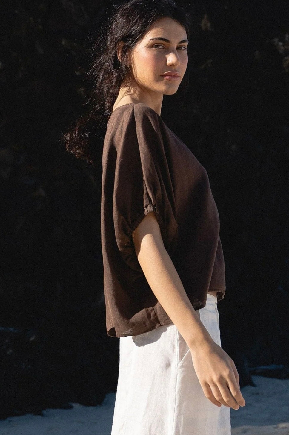 Relaxed Fit Natural Top