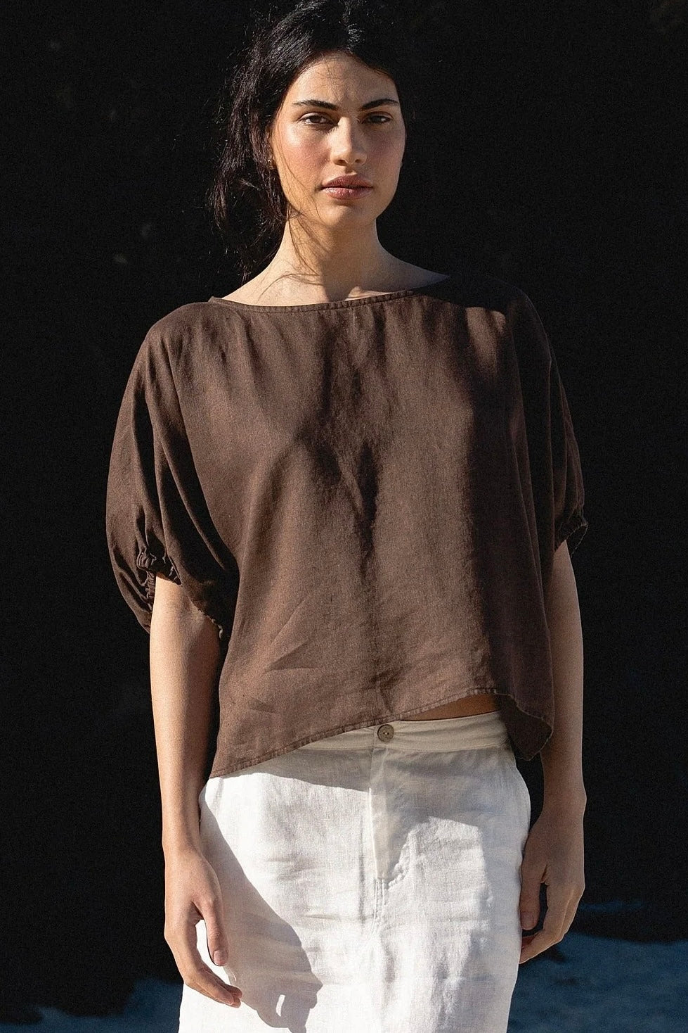 Relaxed Fit Natural Top