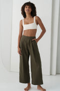 Cropped Wideleg Trousers