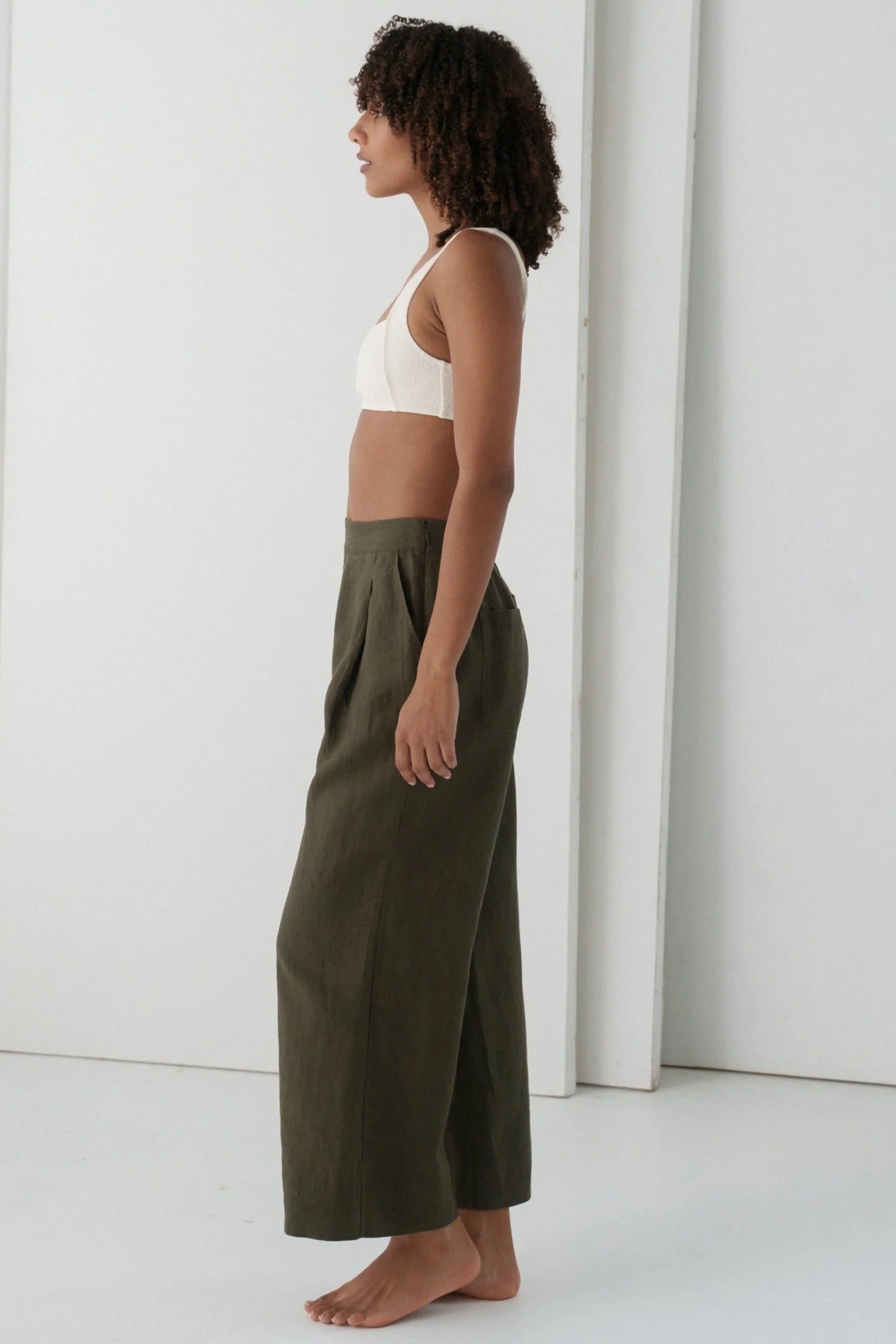 Cropped Wideleg Trousers