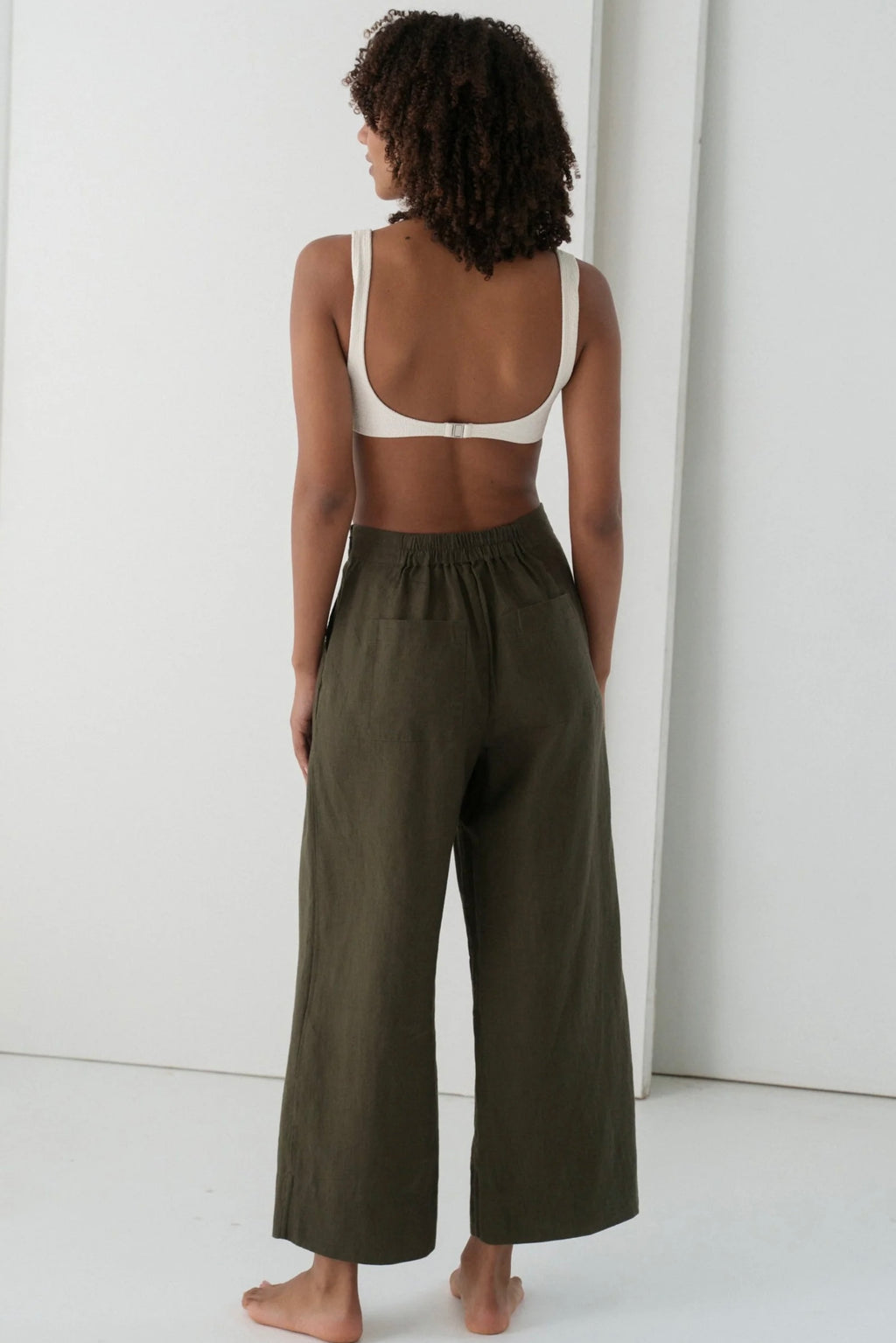 Cropped Wideleg Trousers