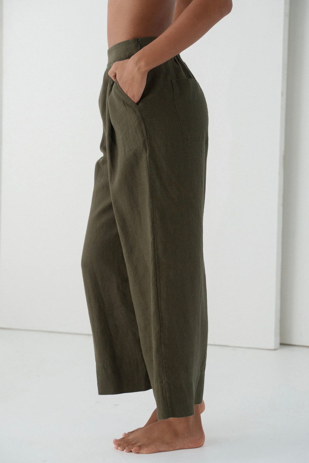 Cropped Wideleg Trousers