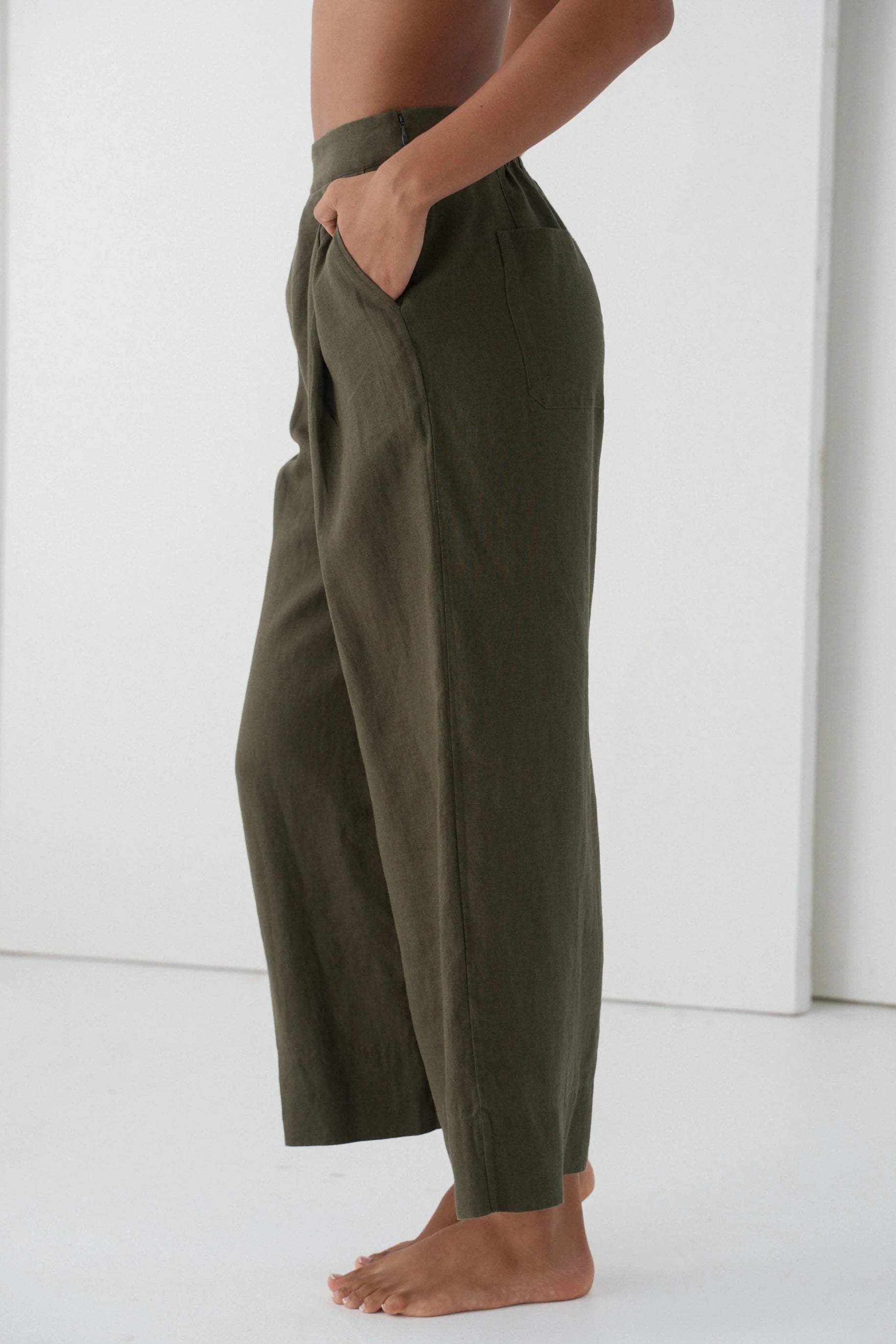 Cropped Wideleg Trousers