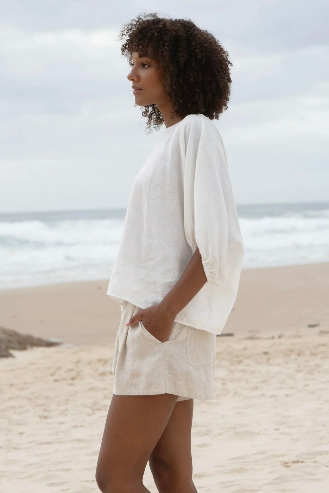 Relaxed Fit Natural Top