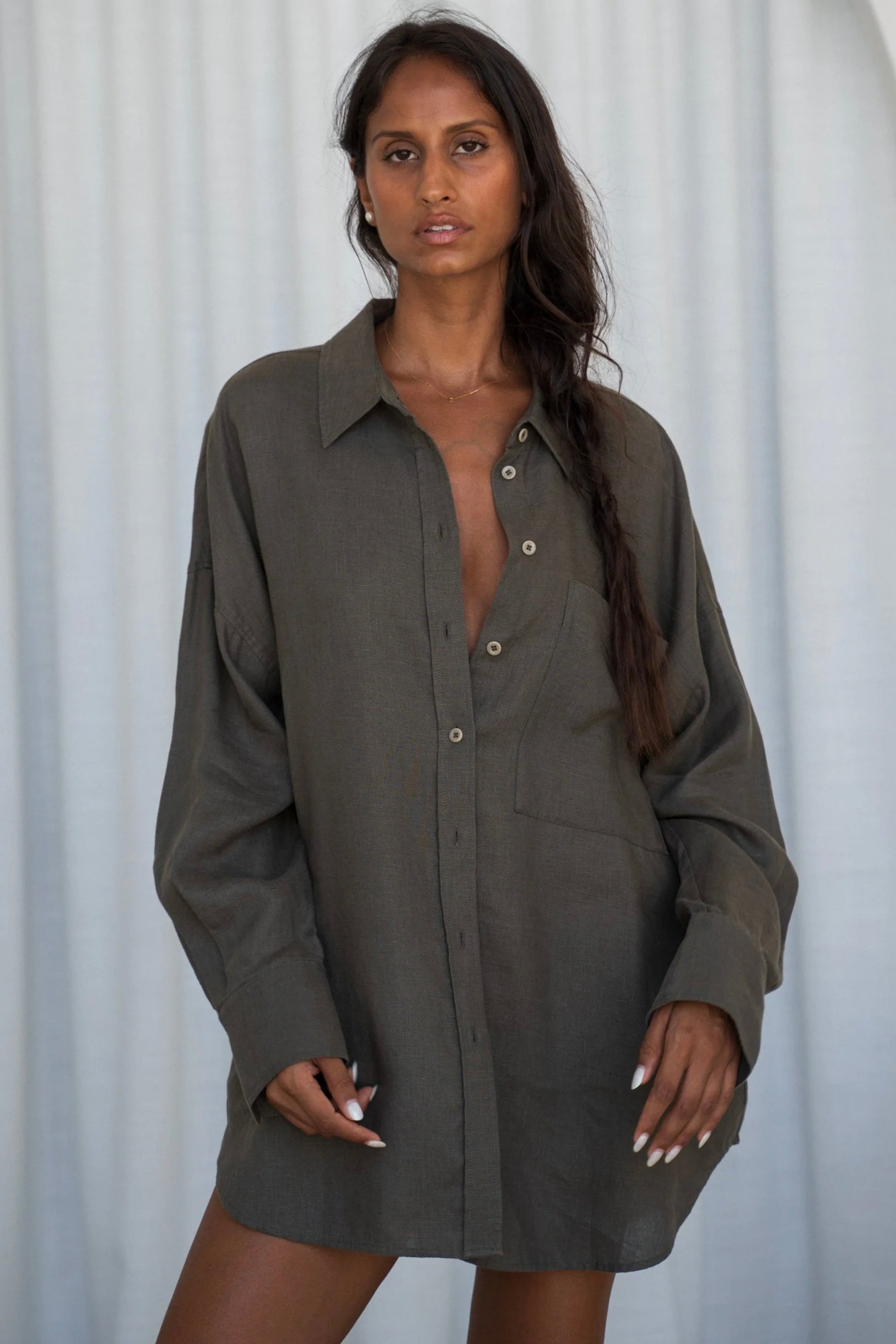 Oversized Button-Down Shirt
