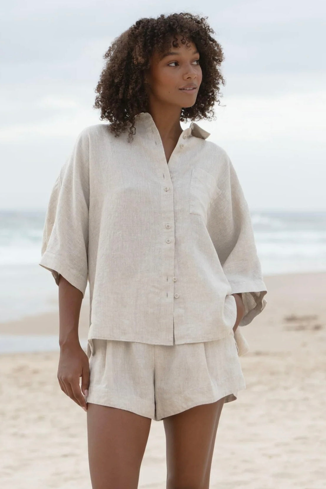 Oversized Short-Sleeve Shirt