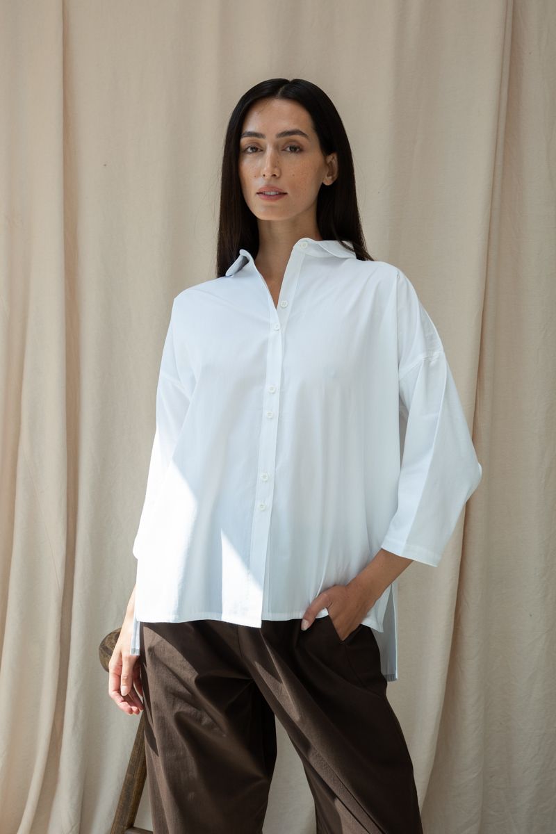Jersey And Poplin Shirt