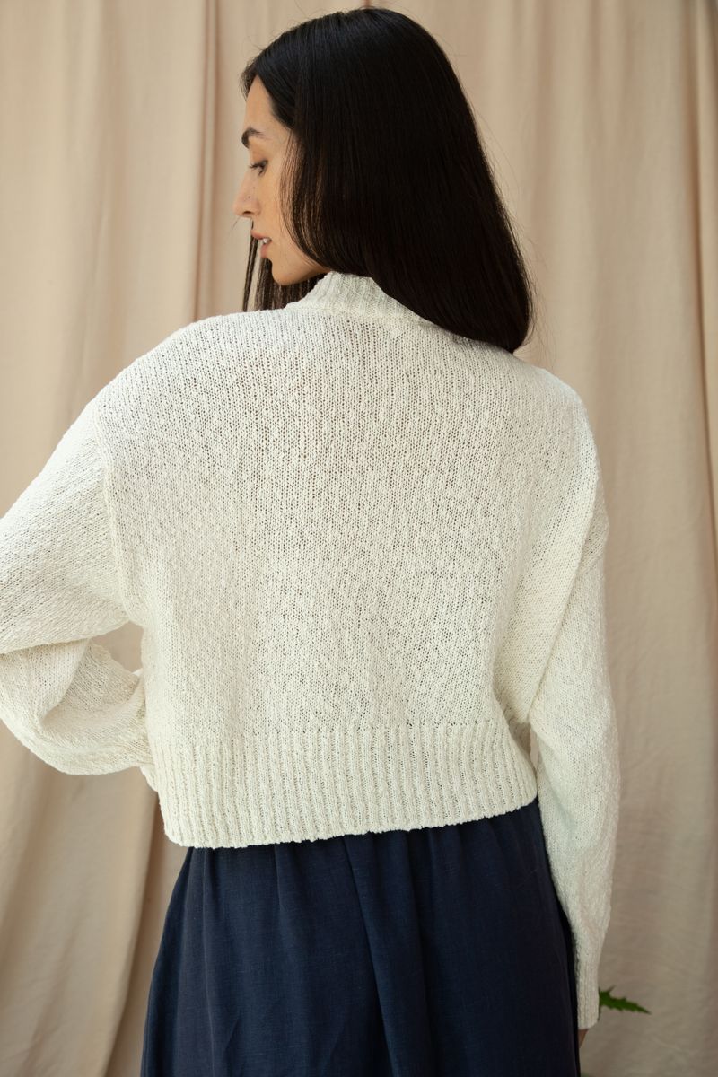 Cropped Boxy Cardigan