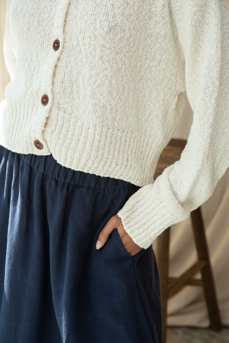 Cropped Boxy Cardigan