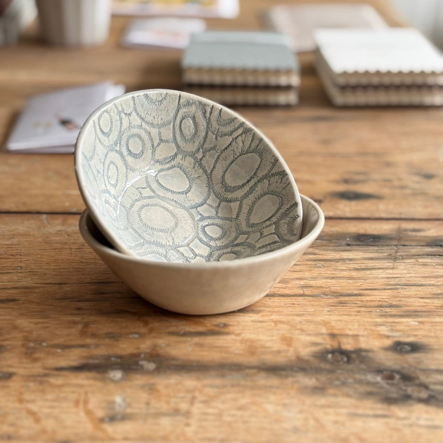 Ramekin Duck Egg  |  Handmade Pottery - Duck Egg Patterned (B) image