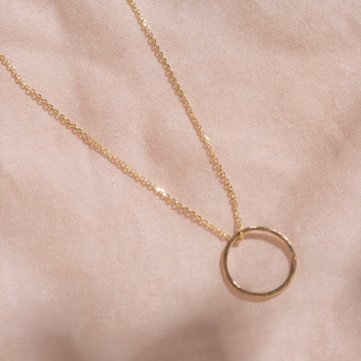 9ct Gold Mini Open Circle Necklace image 0