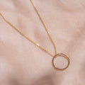 9ct Gold Mini Open Circle Necklace image 0