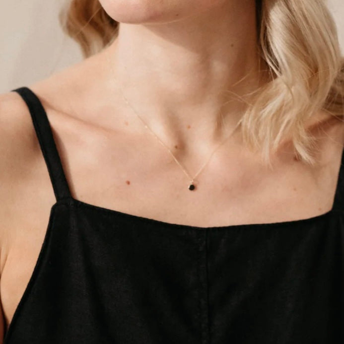 9ct Gold Zero Waste Pebble Necklace image 1