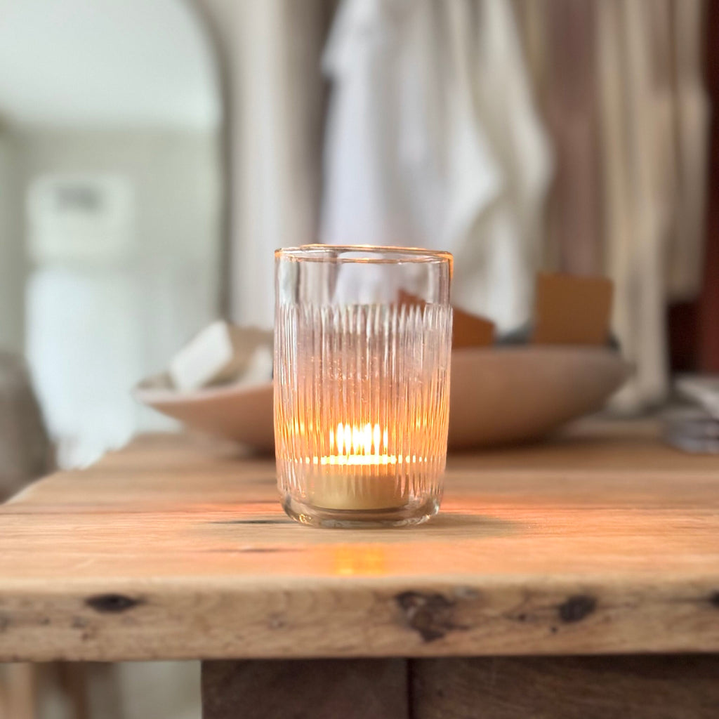 Handblown Reeded Glass Tumbler image 2
