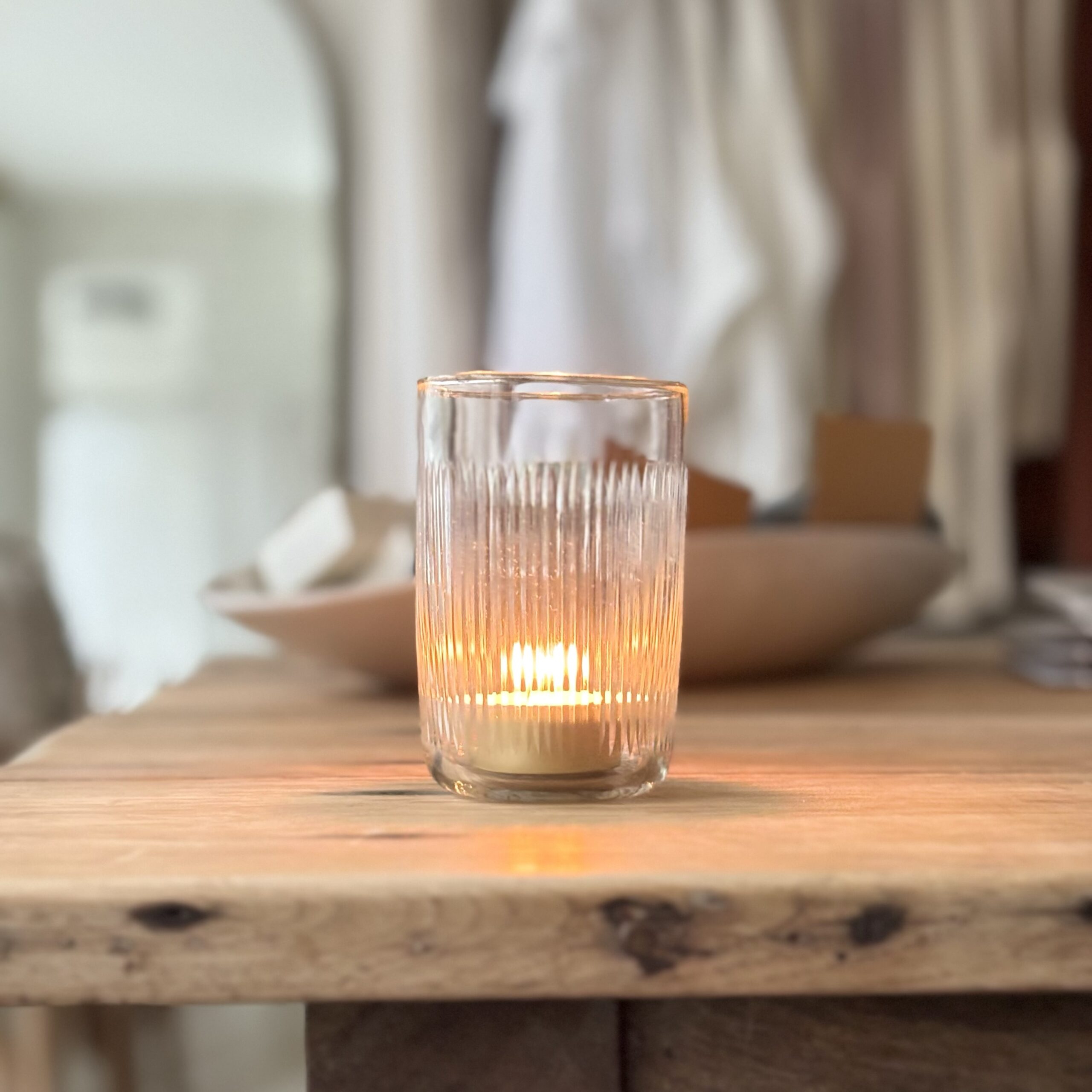 Handblown Reeded Glass Tumbler image 2