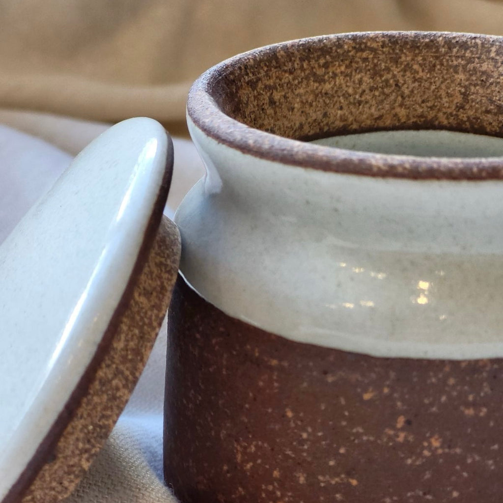 Stoneware Sugar Pot with Spoon image 1