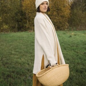 Long Line Off-White Cardigan