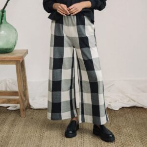 Organic Cotton Knitted Check Trouser