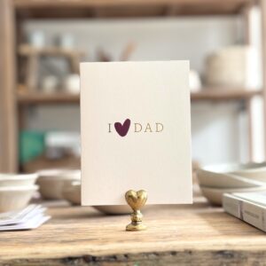 Dad Heart Cream Card