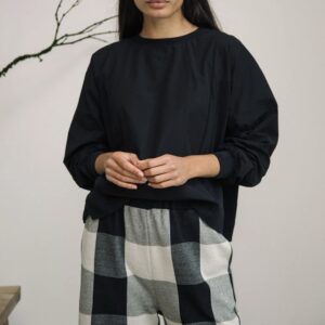 Organic Cotton Jersey and Poplin Top