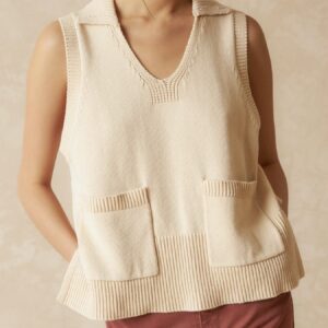 Collar Knitted Vest