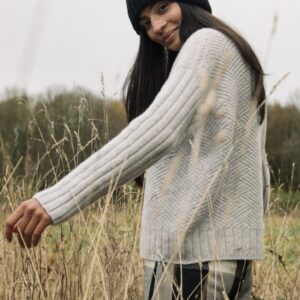 Lambswool Knit With Jagged Detail