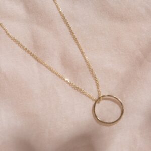 9ct Gold Mini Open Circle Necklace