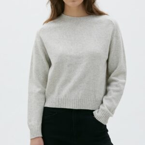 Cropped Wool Cashmere Sweater