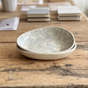 Handmade duck egg tapas dish by Wonki Ware - South African pottery