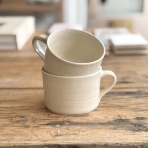 Squat Mug Natural | Handmade Pottery