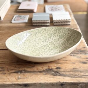 Large Oval Bowl Spearmint | Handmade Pottery