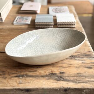 Large Oval Bowl Duck Egg | Handmade Pottery