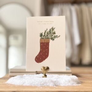 Stocking & Spruce Christmas Card