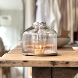Handblown Reeded Candle Dome