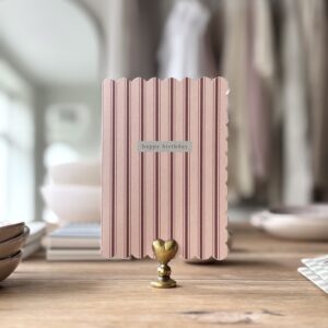 Pink Stripe Happy Birthday